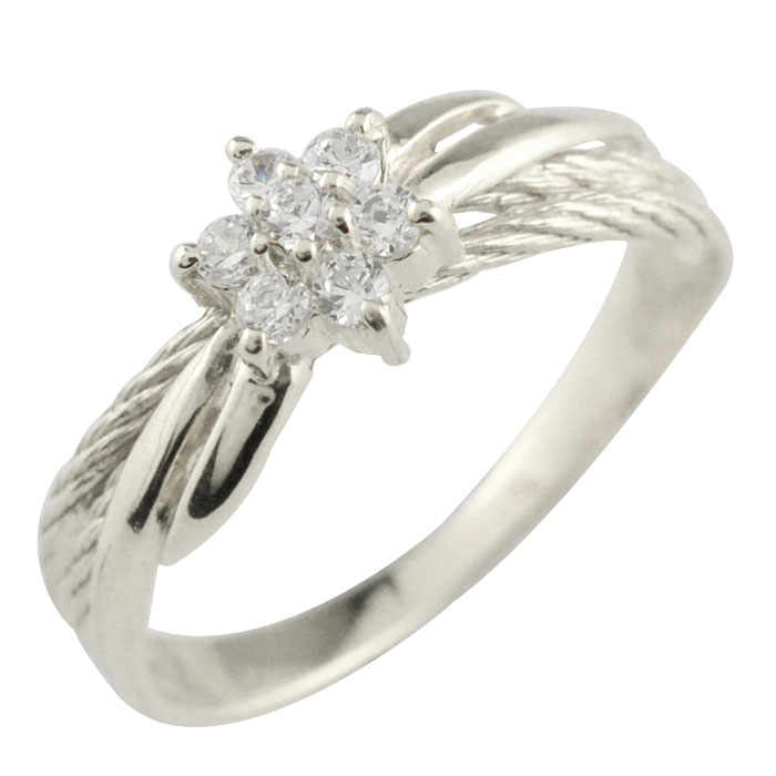 樂天商城 - 【10%OFFクーポン配布中】 リング ダイヤモンド プラチナリング プラチナ900 pt900 ダイヤモンドリング プラチナ 縄模様 フラワー 花 指輪 誕生日 レディース ジュエリー アクセサリー プレゼント ギフト 母の日 誕生日