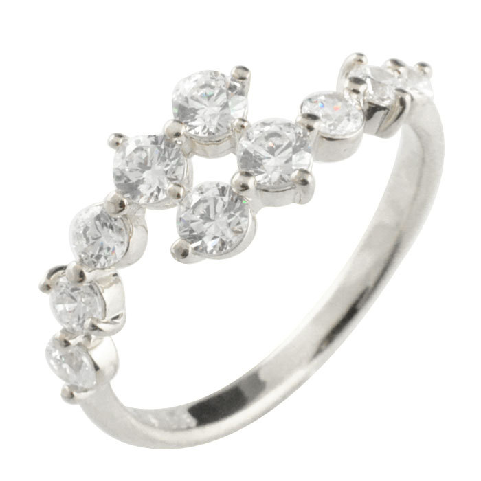 k18 リング ダイヤモンド 指輪 10周年 記念 ホワイトゴールド アニバーサリー テンダイヤモンド 10粒 ゴールド 18k 10石 18金 テンダイヤモンドリング 重ねづけ レディース 結婚記念日 天然石