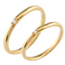【10%OFFクーポン配布中】 ペアリング k18 リング 結婚指輪 マリッジリング 18金 ピンクゴールド ダイヤモンド 18k マリッジ シンプル 指輪 ピ...