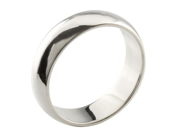 【スーパーセールポイント10倍】 k18 リング 指輪 18金 甲丸リング 6mm レディース ホワイトゴールド 幅広 甲丸 地金リング 18k シンプル ブライダル バレンタイン ホワイトデー