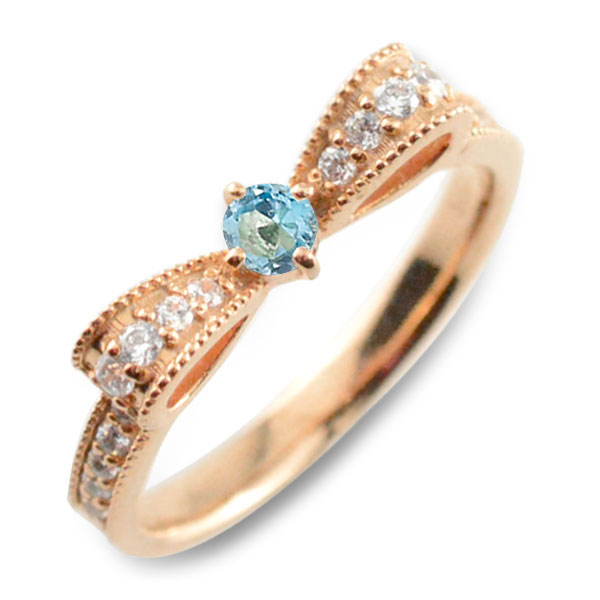 k18リングブルートパーズピンキー...