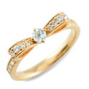 k18 リング アクアマリン ピンキーリング リボンリング リボン ダイヤモンド 18k 指輪 k18 18金 ダイヤモンド 誕生石 ピンクゴールドダイヤ 婚約...
