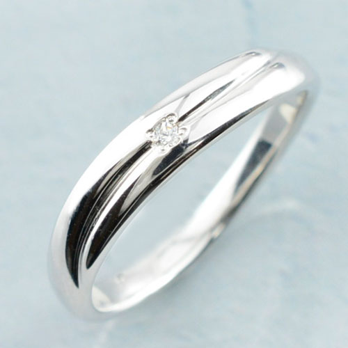 k18 リング 婚約指輪 エンゲージリング ダイヤモンドリング ゴールド レディース ホワイトゴールド シンプル 一粒 結婚指輪 ライン カーブ ハンドメイド 18k 18金 1粒