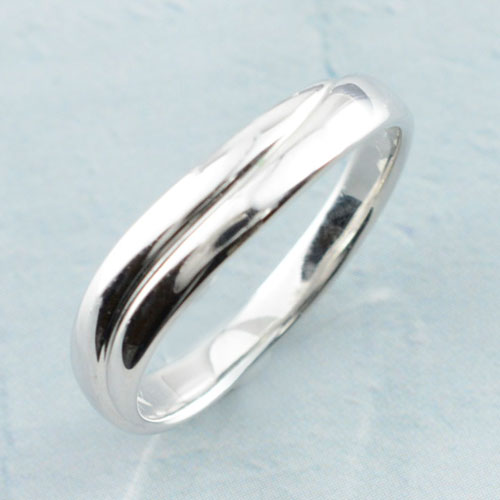 ブランド婚約指輪（エンゲージリング） プラチナ レディース リング シンプル 結婚指輪 ライン カーブ エンゲージリング ハンドメイ pt900