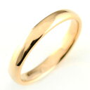 【10%OFFクーポン配布中】 18金 リング メンズ ピンクゴールドシンプル 結婚指輪 k18 エンゲージリング ハンドメイド 甲丸 18k 3mm