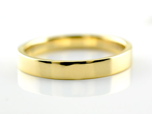 【スーパーセール 10%OFF】 ペアリング k18 リング 指輪 ヒラウチ ストレート マリッジリング 18k 18金 YG 3mm ペア 2本セット ダイヤ ダイヤモンド 地金 ゴールド メンズ レディース 記念日 平打ち ゆびわ バレンタイン ホワイトデー