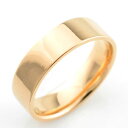 k18 メンズ リング ピンクゴールドシンプル ストレート 平打ち 地金リング 結婚指輪 k18 18金 エンゲージリング ハンドメイド 18k 6mm(4)