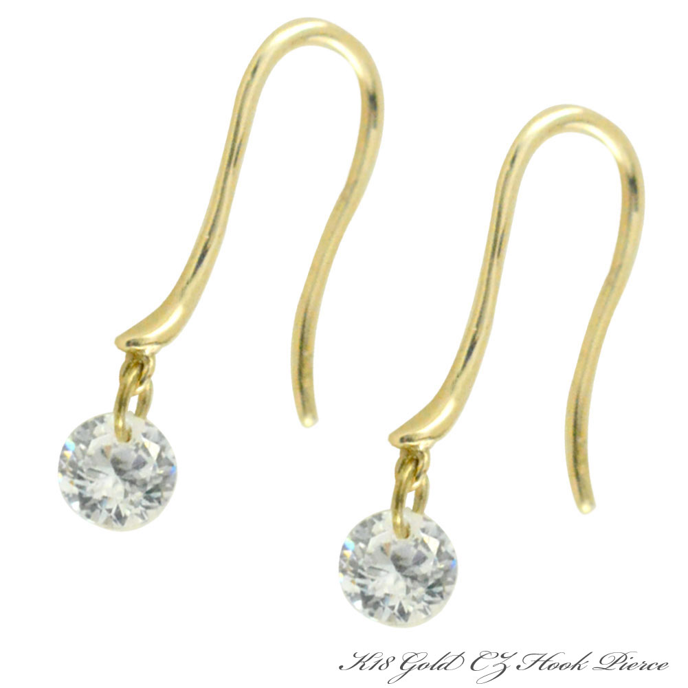 k18 �ԥ��� ������� ���塼�ӥå����륳�˥� CZ �ꤢ�� �եå��ԥ��� ���ץ����ԥ��� ����ץ� �ɤ�� ��ǥ����� 18k 18��