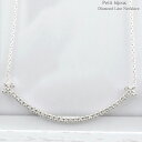 【10%OFFクーポン配布中】 k10 ネックレス ダイヤモンド ラインネックレス レディース ペンダント ホワイトゴールドk10 ダイヤ 10k 10金 pendan ライン リバーシブル 華奢 シンプル 記念 誕生日 スキンジュエリー