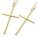 ネックレス k18 18金 ペアネックレス ペアペンダント クロスネックレス 18k クロス ペアジュエリー 特大 イエローゴールドk18 ペンダント メンズ ...