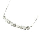 【10%OFFクーポン配布中】 ネックレス ダイヤモンド ラインネックレス プラチナ pt900 レディース ペンダント ダイヤ プラチナ900 1つおき 六角形 pendant ライン 華奢 シンプル 記念 誕生日 スキンジュエリー