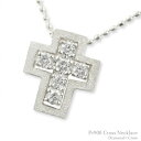 ネックレス ダイヤモンド プラチナ クロス レディース リバーシブル ペンダント ダイヤ pt900 pendant 記念 誕生日 十字架(4)