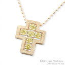 k18 ネックレス ぺリドット クロス レディース リバーシブル ゴールド ペンダント ピンクゴールド 天然石 18k 18金 pendant 記念 誕生日 十字架