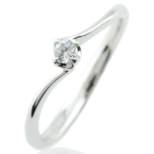 【BLACK FRIDAY ポイント10倍】 k10 指輪 リング ダイヤモンド ダイヤモンドリング 1粒ダイヤ ピンキーリング ホワイトゴールドK10 10K...