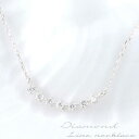 ネックレス ダイヤモンド レディース ペンダント プラチナ ダイヤ pendant 0.1ct 華奢 シンプル 記念 誕生日 pt900 ライン セブンストーン スキンジュエリー(4)