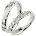 【10%OFFクーポン配布中】 ペアリング k18 リング ダイヤモンド 指輪 マリッジリング 18k 18金 WG ペア 2本 セット ホワイトゴールド クサ...