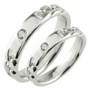 【10%OFFクーポン配布中】 ペアリング k18 リング 指輪 マリッジリング ダイヤモンド 18k 18金 WG ペア 2本 セット ホワイトゴールド クサ...