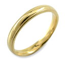 【10%OFFクーポン配布中】 k18 メンズ リング 指輪 k18 18金 イエローゴールド 地金リング ゴールド ミル打ち 18k 甲丸 記念日
