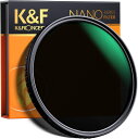 可変NDフィルター ND2-ND32 K&F Concept 62mm X状ムラなし 日本製AGC光学ガラス HD超解像力 超低い反射率 28層ナノコーティング 撥水撥油キズ防止 薄枠 ビデオ/風景撮影のレンズフィルター