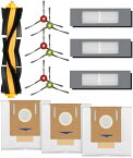 エコバックス 消耗品 DEEBOT OZMO T8 N8+ T9 N7 シリーズ 交換用消耗品アクセサリーキット ECOVACS DEEBOT ロボット掃除機 消耗品 N8 PRO T8+ T8 AIVI フィルター T9 N8 PRO+ 紙パック DEEBOT ロボット掃除機 ブラシ ロボット掃除機交換パーツキット 13点入り