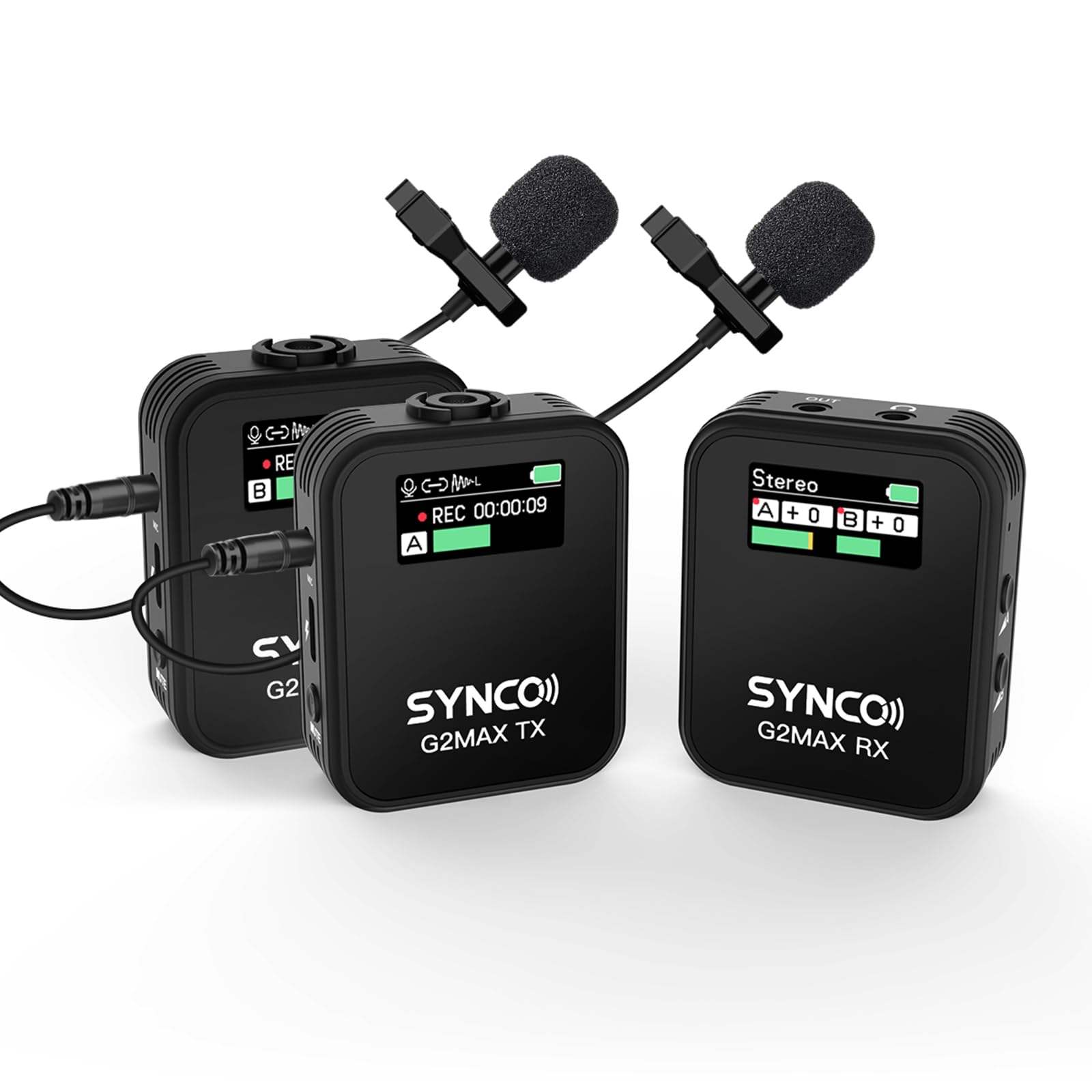 ワイヤレスマイク, SYNCO G2(A2) MAX ノイズキャンセル 約24時間録音可能 音量コントロール YouTube動画撮影/ライブ配信/オンライン授業 一眼レフカメラ iPhone android アクションカメラ パソコンに対応, ワイヤレス-ピンマイク-スマホ-wireless-microphone