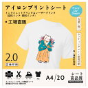 TransOurDream 真正の転写シート アイロンプリントシート2.0 正像印刷 白 薄色生地用 A4 (20枚)Tシャツ転写シート 熱転写シート 洗濯に強い