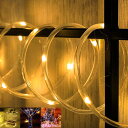 LED イルミネーションライト ソーラー ストリングライト 100LED電球 10M 防水 8点灯モード 夜間自動点灯 キャンプ用 フェアリーライト 屋外 ガー...