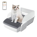 【送料無料】MagicScoop スマート猫トイレ、スマートなアプリ制御、反ピンチ/臭い除去/粘着性なし 汚れ付かない 自動洗浄 猫トイレ、二匹 猫 7L X-...
