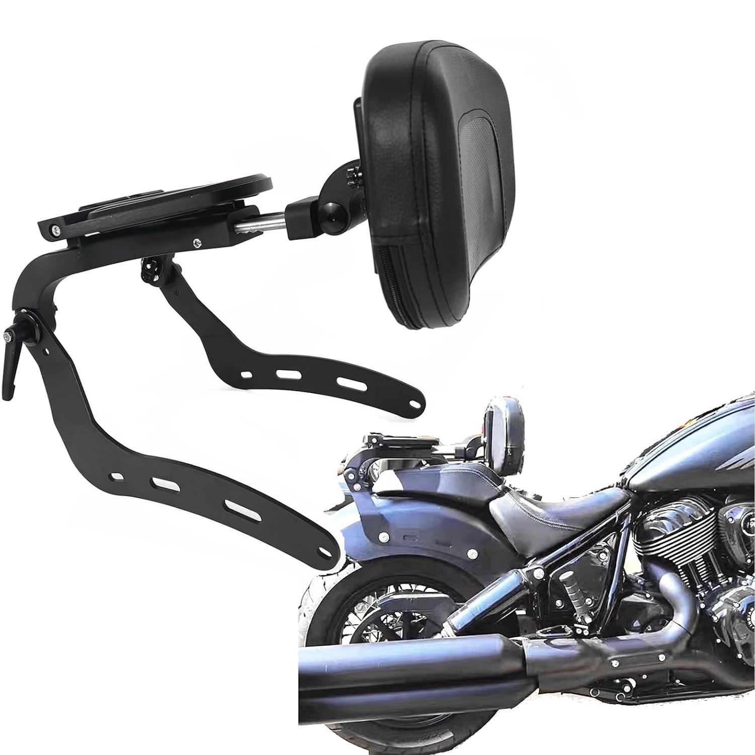 オートバイアクセサリー パッセンジャーシーシーバーバックレスト インディアンチーフ 2022-2024 スー..