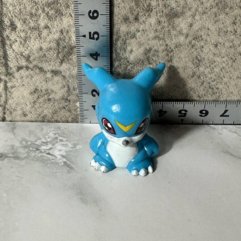 【中古】 【奇跡のデジメンタル】 【選ばれしパートナー】 デジモンアドベンチャー02 ブイモン 指人形 ソフビ フィギュア 高さ約4cm 幅約3.5cm ブルー ホワイト 青 白 中古品 デジモン