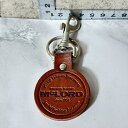 【ヴィンテージ感】 【メンズファッション】 MEN'S SHOP M'LORD since 1951 キーホルダー レザー ブラウン 円形 縦約7cm 横約4c...