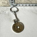 【昭和レトロ開運金運上昇】 【50円玉珍しい記念品】 50円玉 コイン キーホルダー 鈴付き シルバー 円形 縦約4.5cm 横約2.5cm 厚み約0.3cm ...