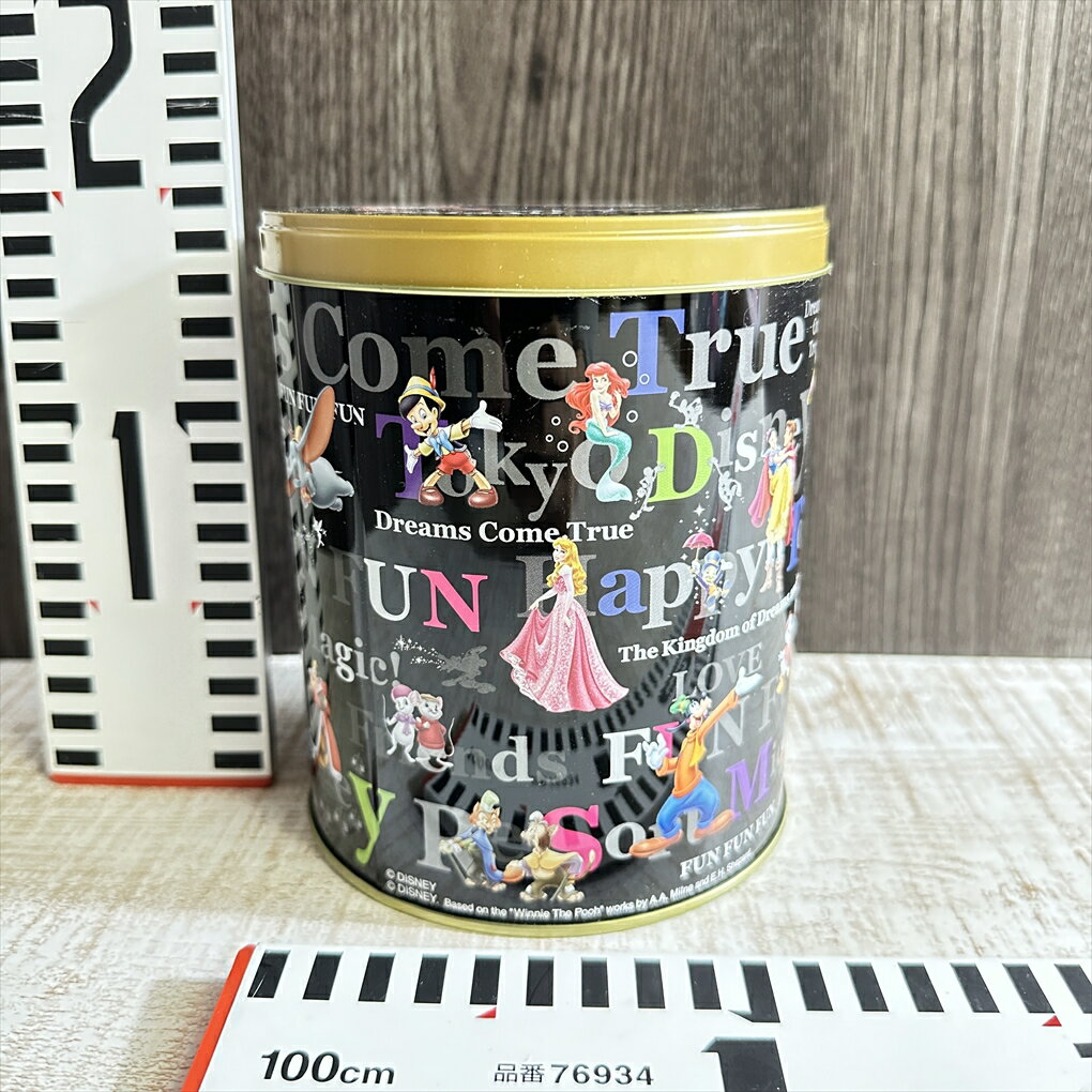 【中古】 【ディズニーリゾート限定】 【小物入れに最適】 東京ディズニーリゾート 菓子 空き缶 チョコレートカバードクッキー 缶のみ 高さ約15cm 直径約10.5cm 約153g ブラック 追加商品情報 中古品