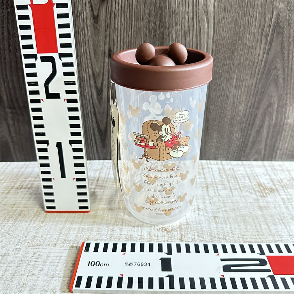 【中古】 【パーク限定デザイン】 【可愛いフタ付き】 ディズニー ミッキーマウス タンブラー tumbler travel mug 高さ約19cm 直径約9cm 重量166g ブラウン 中古品