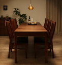 【上品家具】 モダンデザインダイニング 6人 7点セット(テーブル+チェア6脚) W120-180 組立設置付