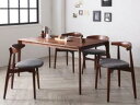【上品家具】 ダイニングセット(テーブル&チェア) 北欧デザイナーズダイニングセット 4人 5点セット(テーブル+チェア4脚) ミックス W150(3)