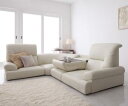 【上品家具】 フロアソファ ハイバックフロアコーナーソファ WHITE ホワイト 4点セット 1P×3+コーナー