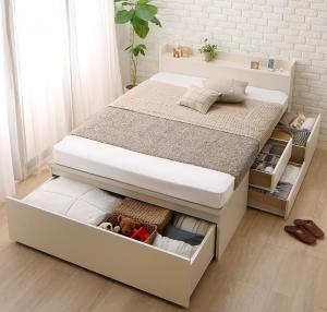 【上品家具】 ベッド ダブルベッド ダブル ベット シングルベッド セミダブルベッド ダブルベッド ベッドフレーム マットレス付き 収納付き 収納 収納ベッド グレー 薄型プレミアムポケットコイルマットレス付き セミダブル 組立設置付