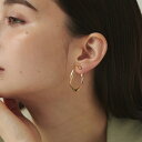 ねじれフープイヤリング (両耳用) レディース アクセサリー 結婚式 パーティー 誕生日 プレゼント シルバー ゴールド ピンクゴールド シンプル