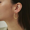 ボリュームフープイヤリング (両耳用) レディース アクセサリー 結婚式 パーティー 誕生日 プレゼント シルバー ゴールド ピンクゴールド シンプル
