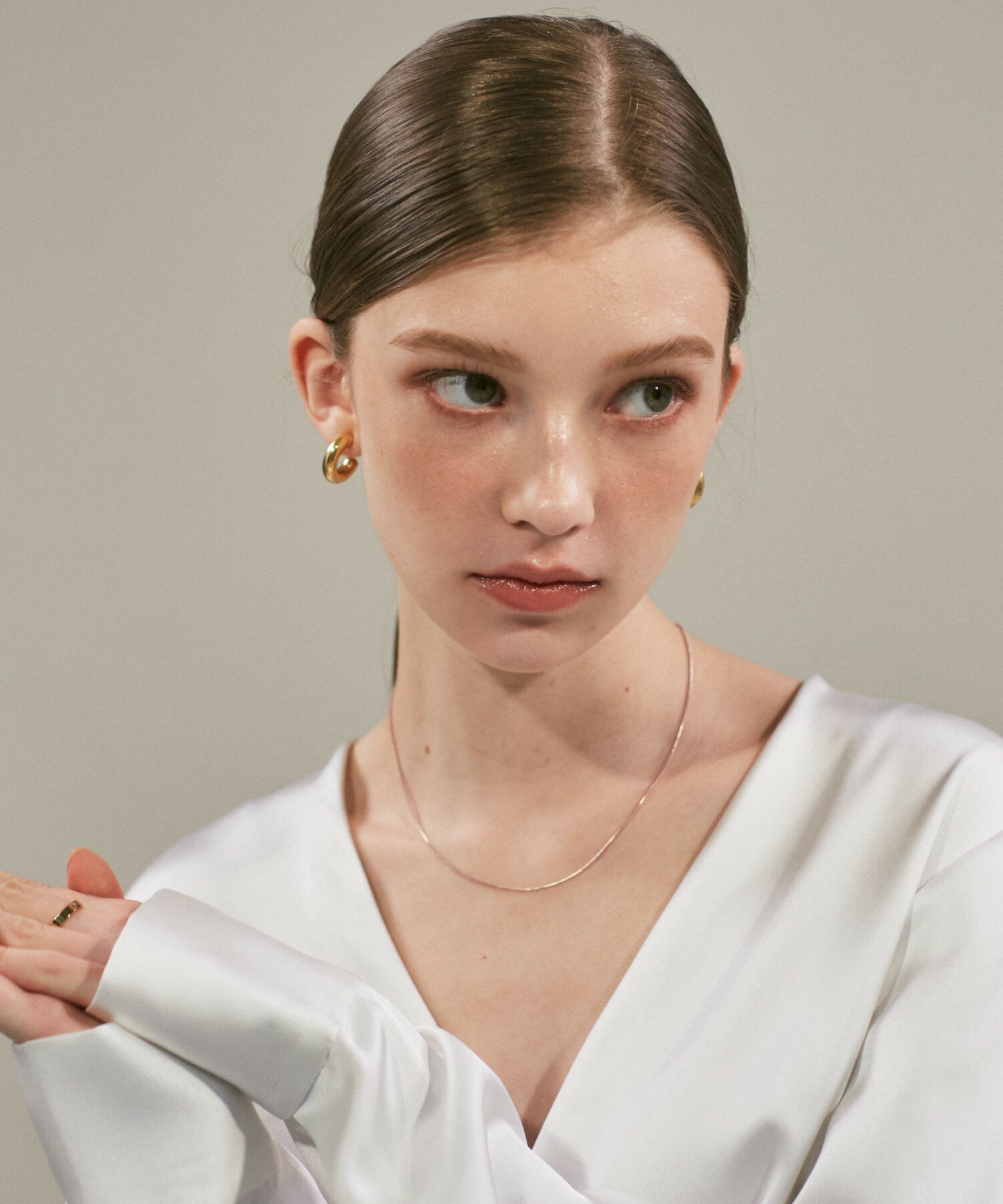 simple snake necklace / シンプルスネークネックレス 1mm レディース アクセサリ...