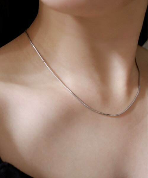 simple snake necklace / シンプルスネークネックレス 1mm レディース アクセサリ...
