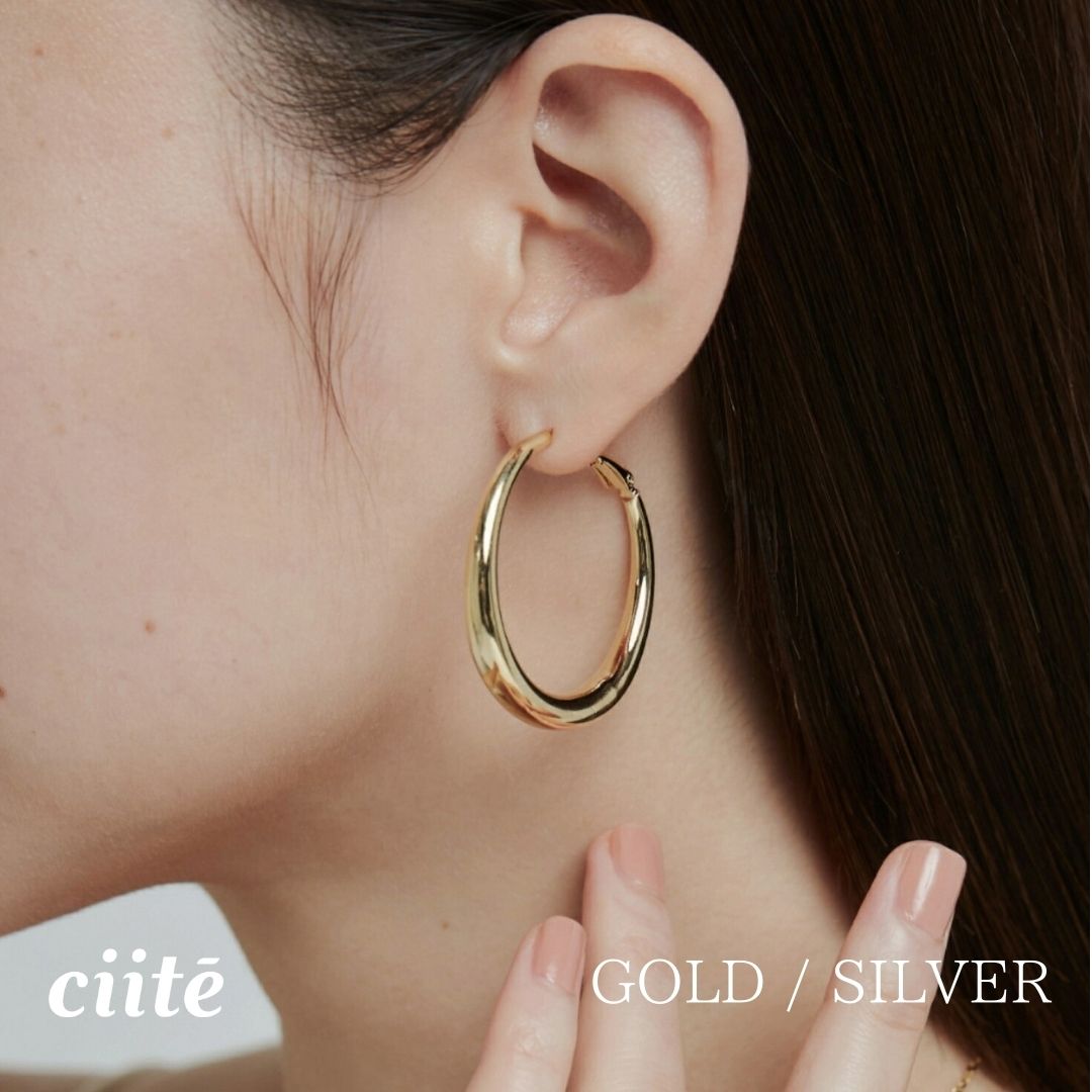 樂天商城 - リングフープピアス (両耳用) レディース アクセサリー 結婚式 パーティー 誕生日 プレゼント シルバー ゴールド ピンクゴールド シンプル