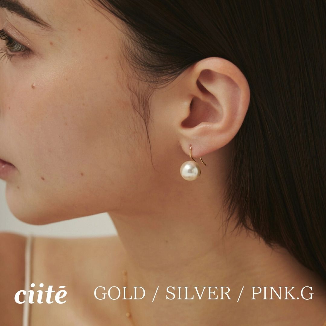 樂天商城 - パールフックピアス (両耳用) レディース アクセサリー 結婚式 パーティー 誕生日 プレゼント シルバー ゴールド ピンクゴールド シンプル