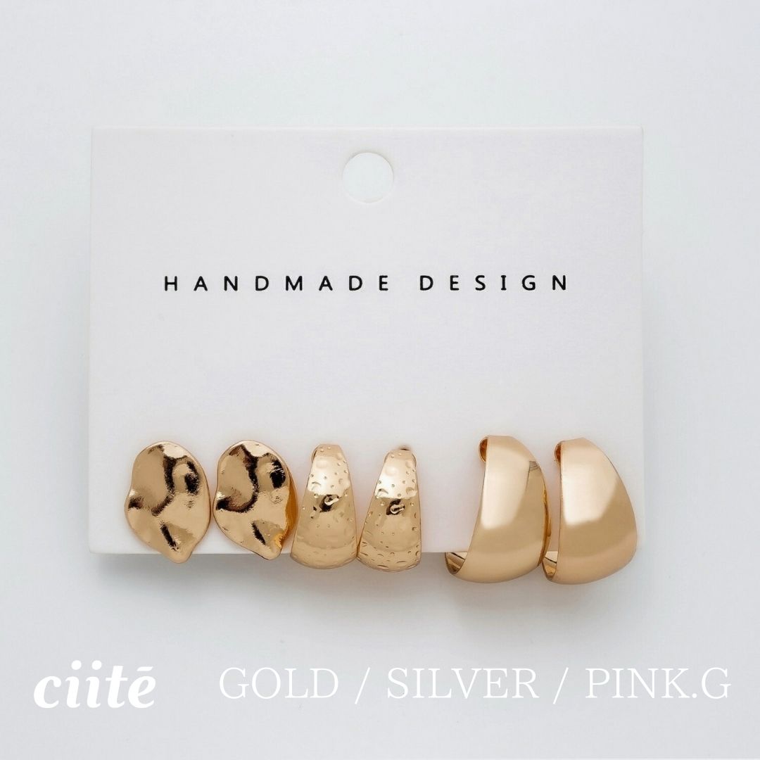 樂天商城 - ピアス 3セット / pierce 3 set レディース アクセサリー 結婚式 パーティー 誕生日 プレゼント シルバー ゴールド ピンクゴールド シンプル