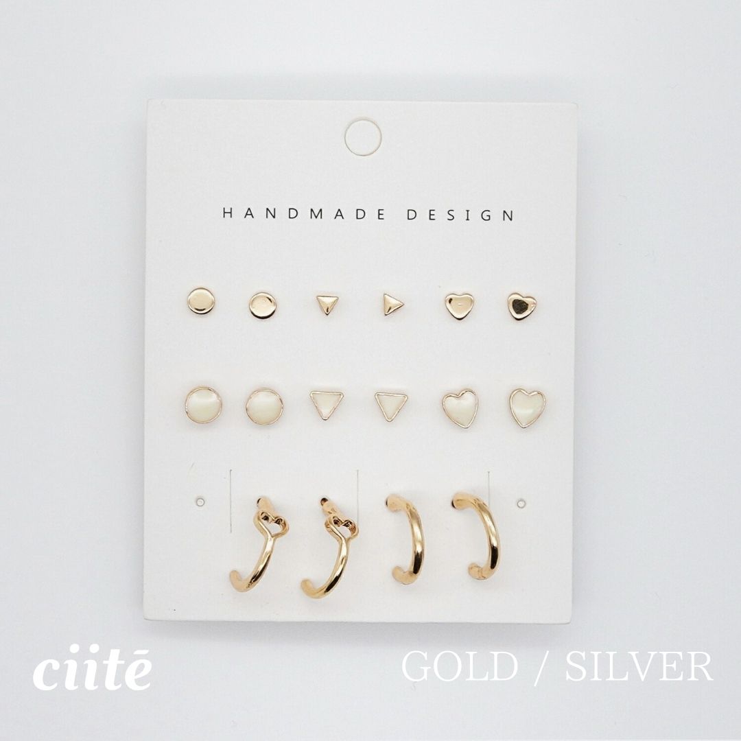 樂天商城 - pierce 8 set / ピアス8セット レディース アクセサリー 結婚式 パーティー 誕生日 プレゼント シルバー ゴールド ピンクゴールド シンプル