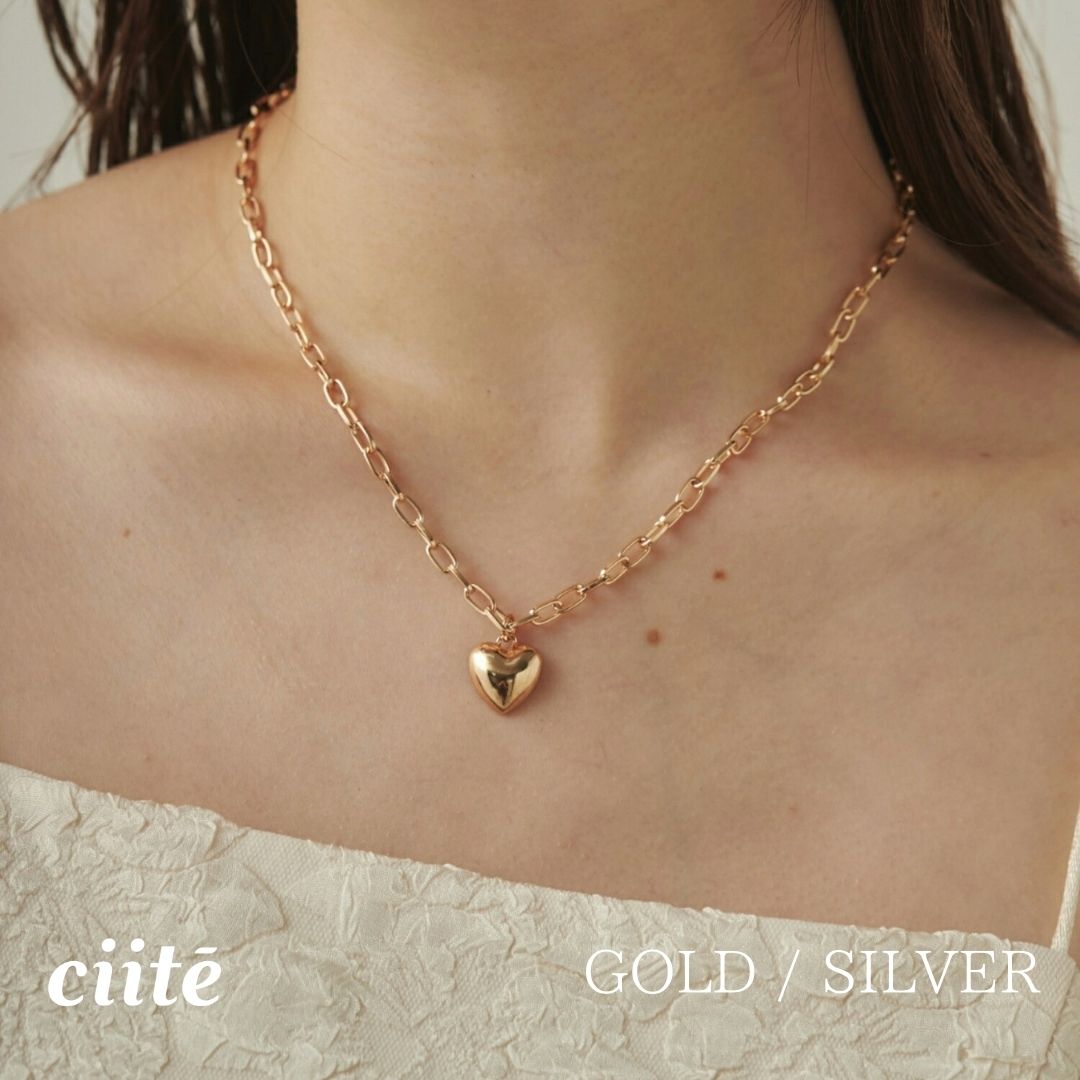 樂天商城 - heart top chain necklace / ハートトップチェーンネックレス レディース アクセサリー 結婚式 パーティー 誕生日 プレゼント シルバー ゴールド ピンクゴールド シンプル