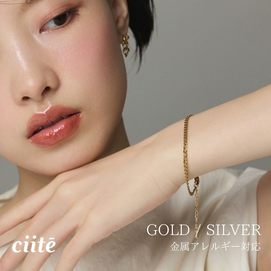 金属アレルギー対応 シンプルチェーンブレスレット サージカルステンレス レディース アクセサリー 結婚式 パーティー 誕生日 プレゼント シルバー ゴールド ピンクゴールド シンプル