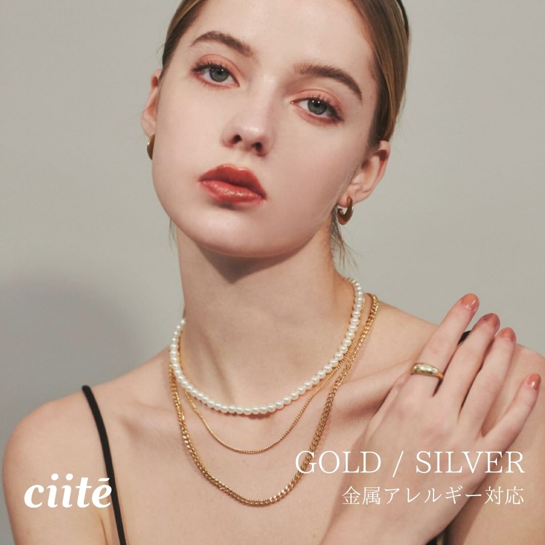 金属アレルギー対応 3連パールチェーンネックレス サージカルステンレス 38 - 43cm, 40 - 45cm レディ..