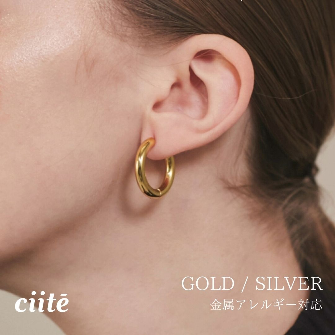 金属アレルギー対応 シンプルフープピアス サージカルステンレス (両耳用) レディース アクセサリー 結婚式 パーティー 誕生日 プレゼント シルバー ゴールド ピンクゴールド シンプル